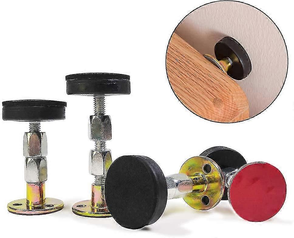 4 Pieces Adjustable Threaded Bed Frame Anti-shake Tool Telescopic Bracket compatible Bedroom Wall