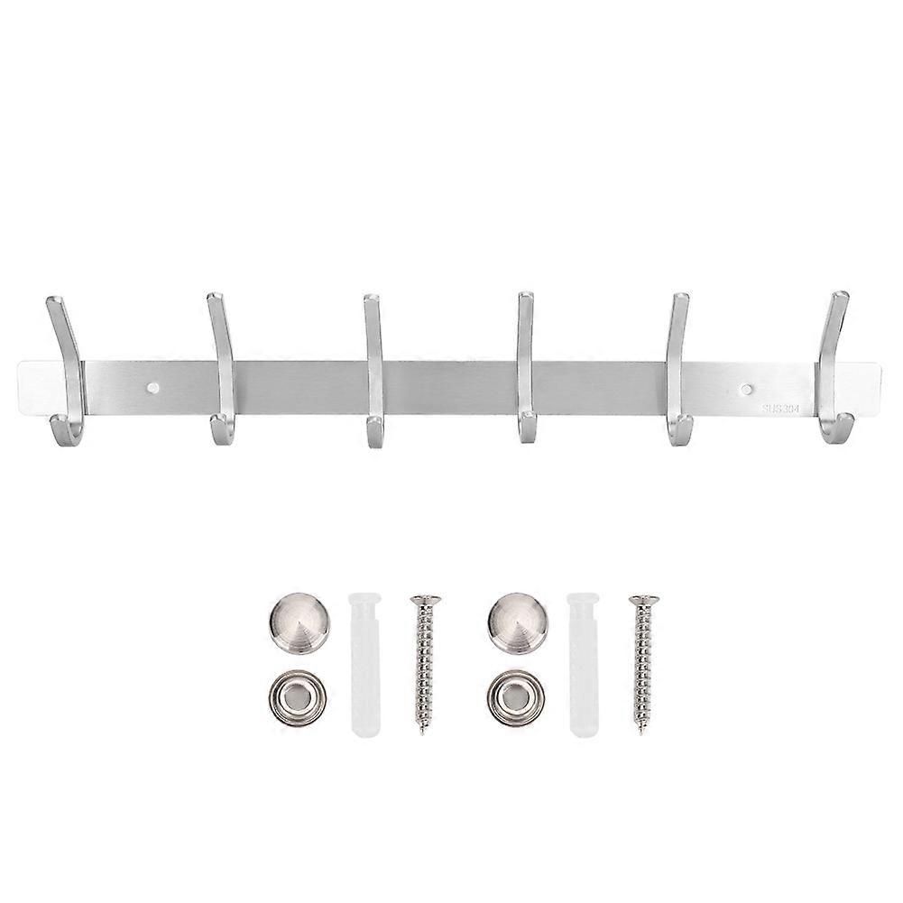 Stainless Steel Wall-Mounted Clothes and Towel Organizer Rack, Durable Hanging Storage Solution for Bathroom and Kitchen