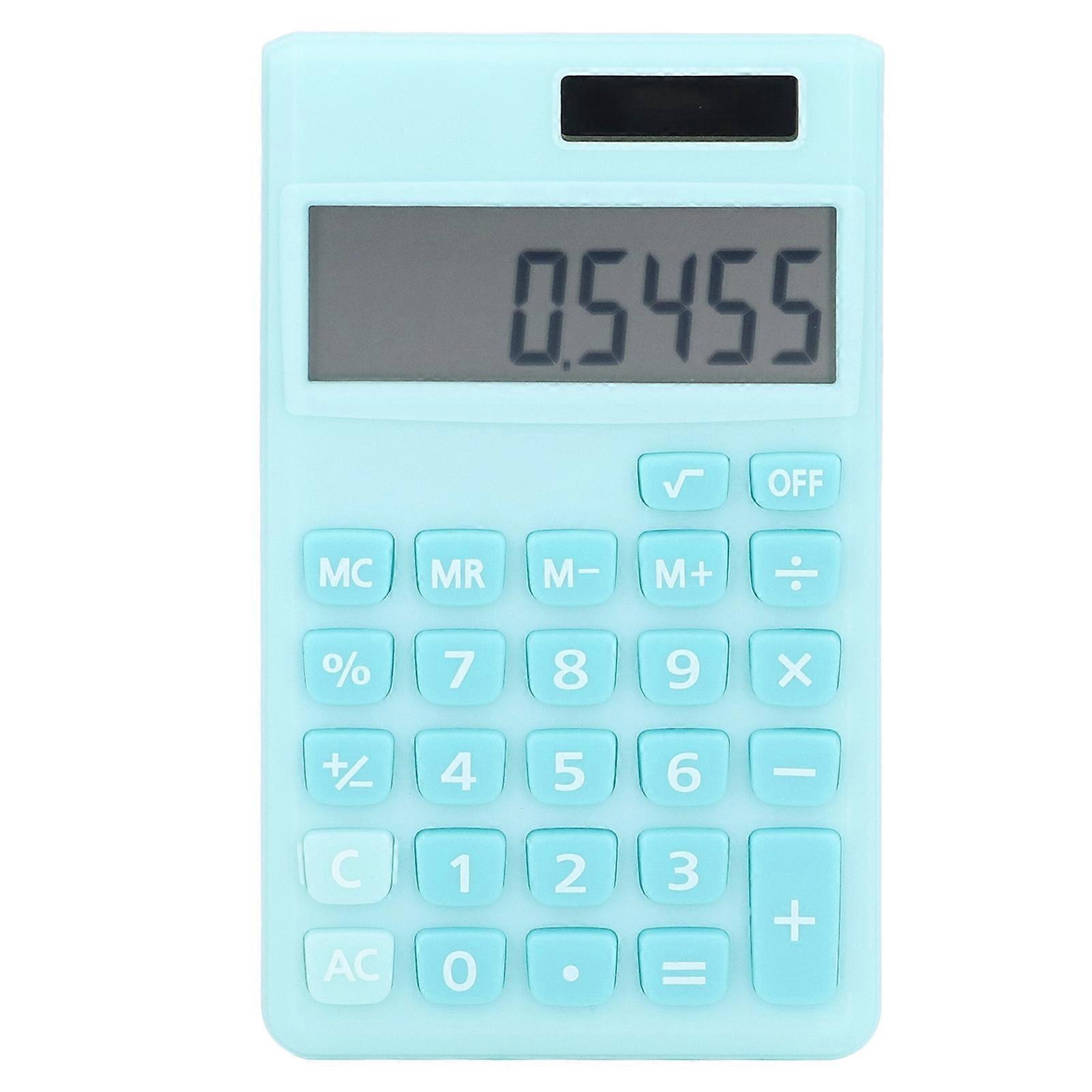 Calculators 8 Digit Solar Battery Dual Power Handheld Pocket Calculator with Large LCD Display Big Sensitive Button