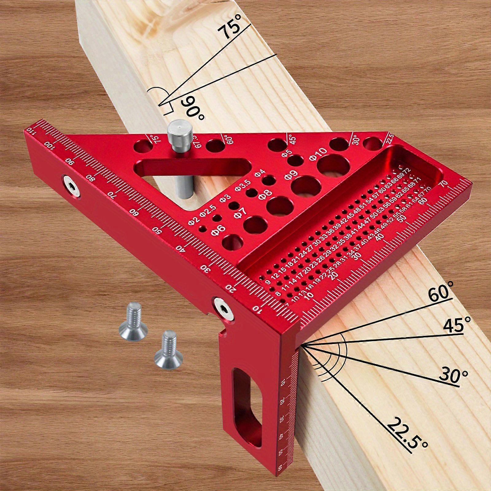 Aluminum Triangular Ruler Measuring Tool for Accurate Measurement Angles Adjustment Carpentry Furniture Interior Designs