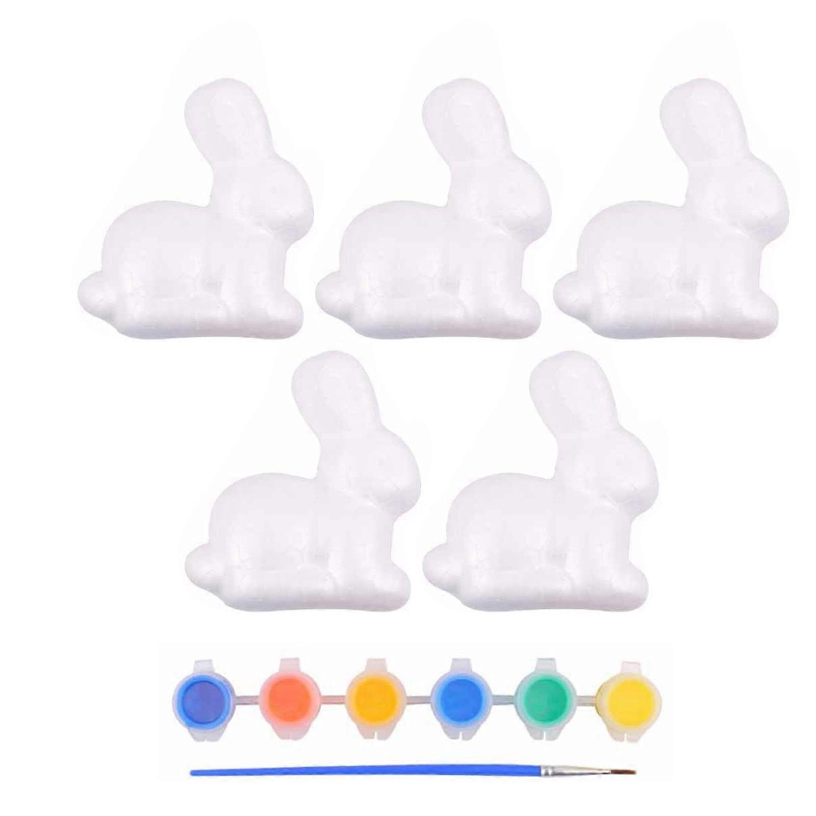Practical Easters Rabbit Foam Models Great Fashion Accessory Portable for Painting and Spring Party Decoration