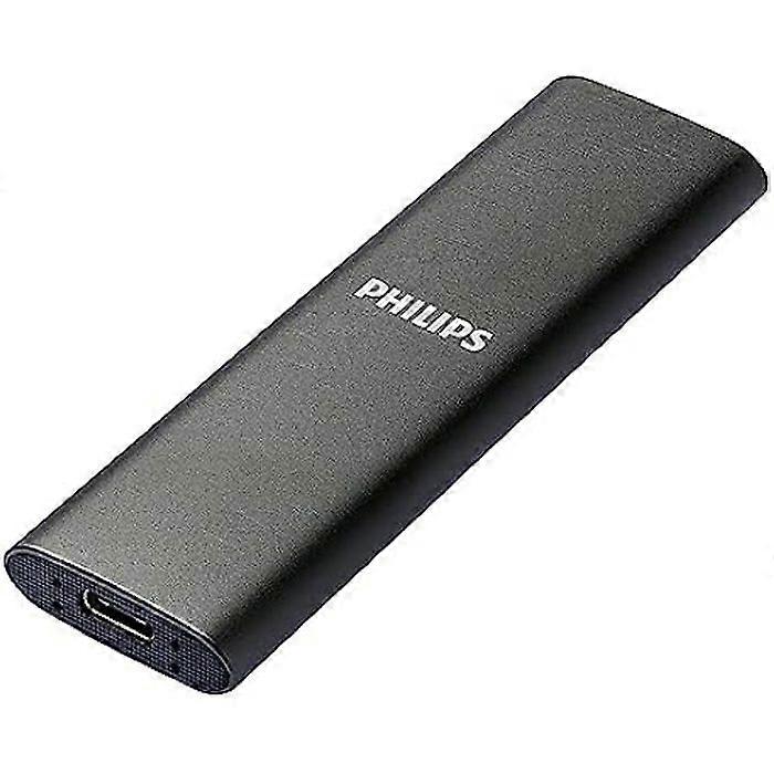 Portable External SSD - PHILIPS - 1 TB - Ultra Thin - Read Speed up to 540 MB/s - USB-C