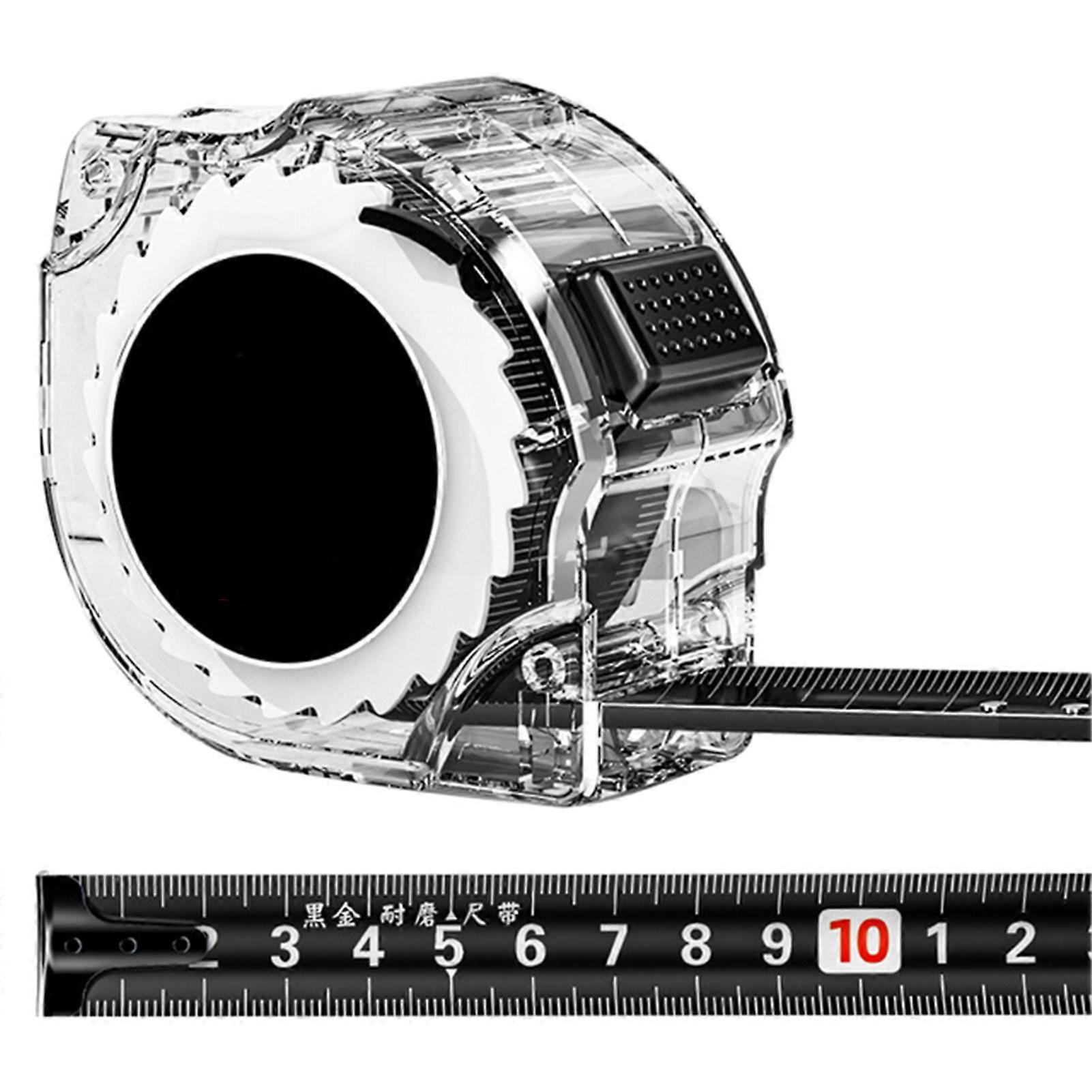 Transparent Fluorescent Tape Measure with Lanyard Waterproof Metal Measuring Ruler for Carpenters