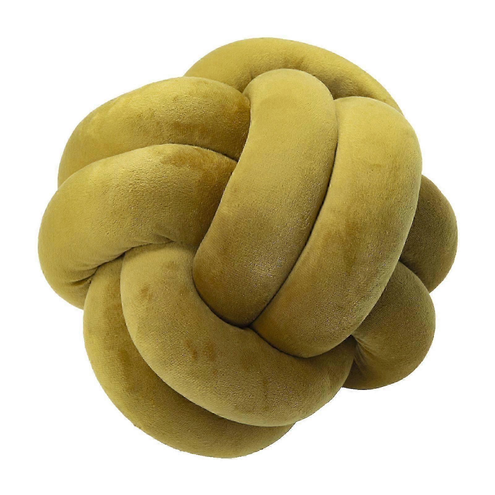 Pillow Manual Braided Knot Solid Color Round Ball Shape Plush Elastic Sleeping Companion Sofa Couch Decoration Throw Pillow Photography Cushion