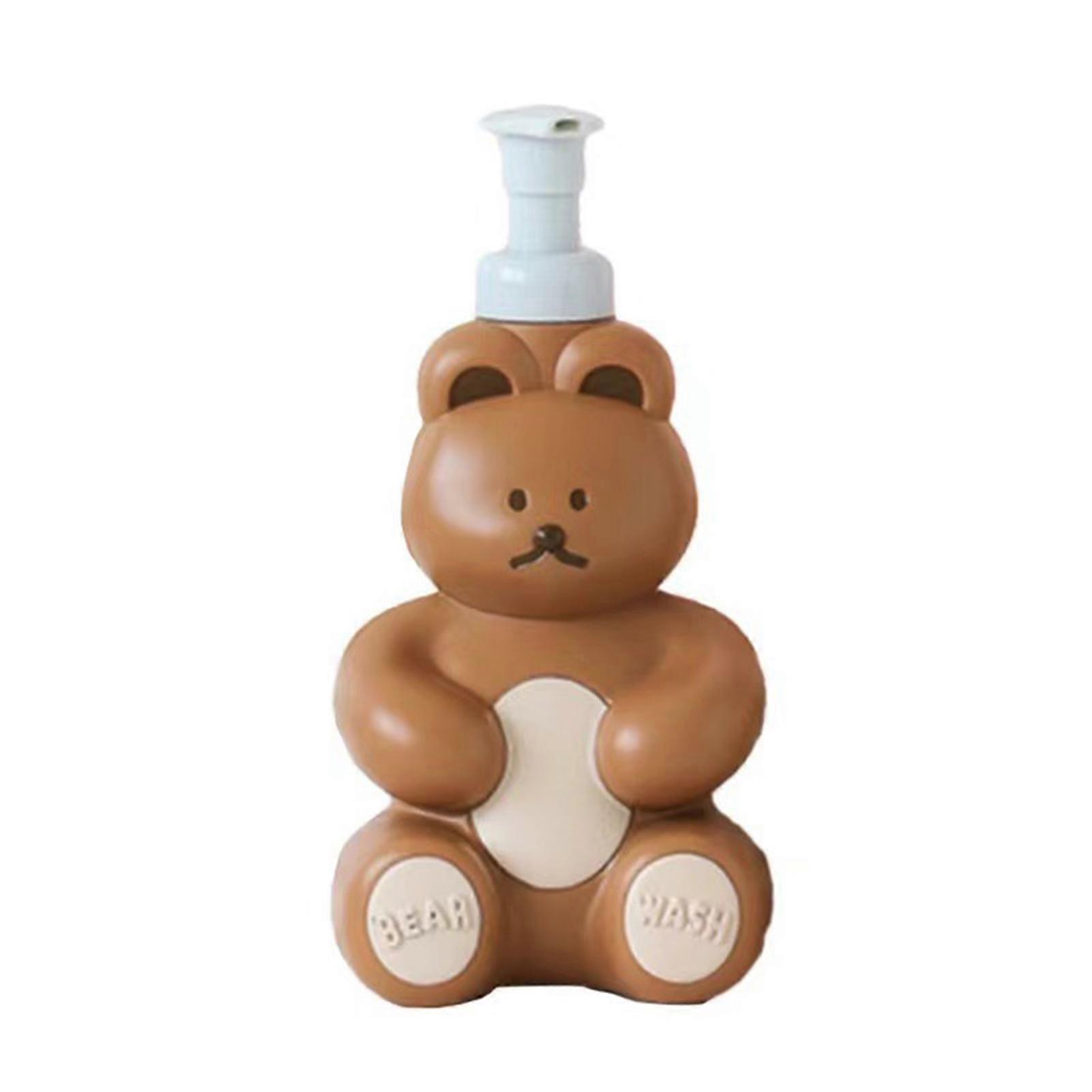 Cute Bear-Shaped Foaming Bottle, Multi-Purpose Liquid Storage Container, Portable and Large Capacity Foaming Pump Bottle for Various Uses
