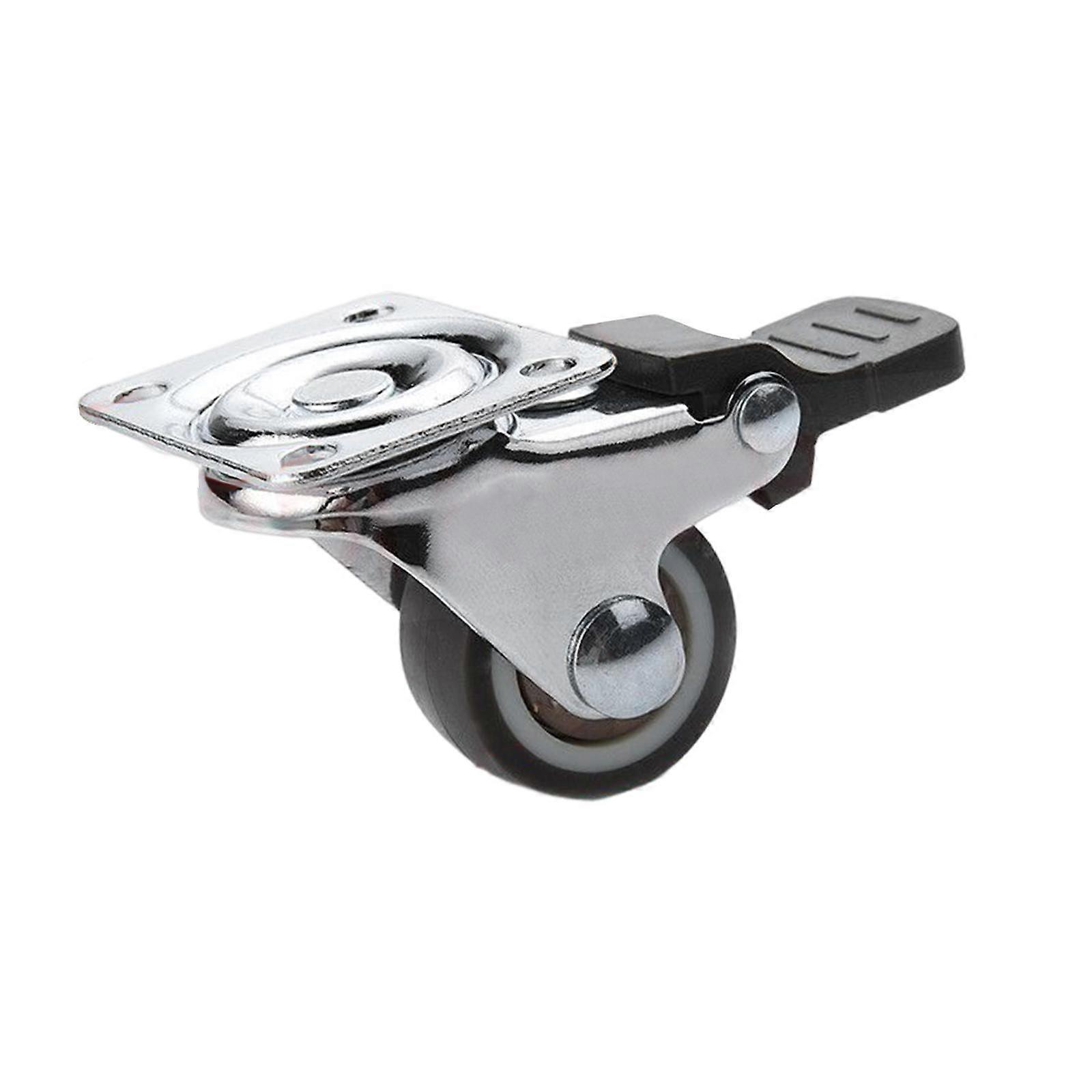 Swivel Plate Locking Casters with Brake for Cart Furniture Workbench Smooth