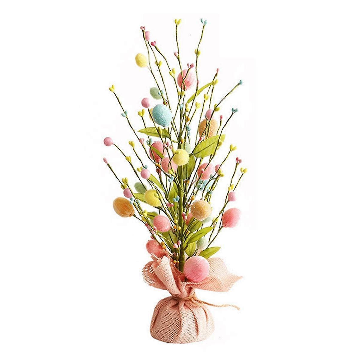 Easter Egg Tree with Delicate Ornaments Colorful Easter Decorations