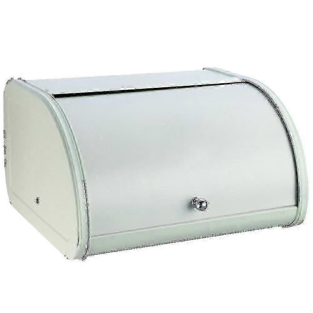 Metal Bread Box Bin Kitchen Storage Containers Roll Top Lid Kitchenware Storage-zzy