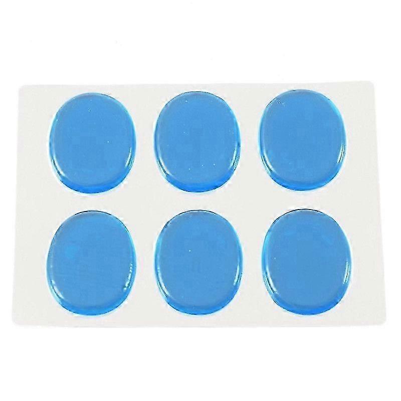 6pcs/set Snare Drum Mute Pad Drum Damper Gel Pads Snare Tom Drum Muffler Mute Transparent Percussion Instrument Accessories(blue)