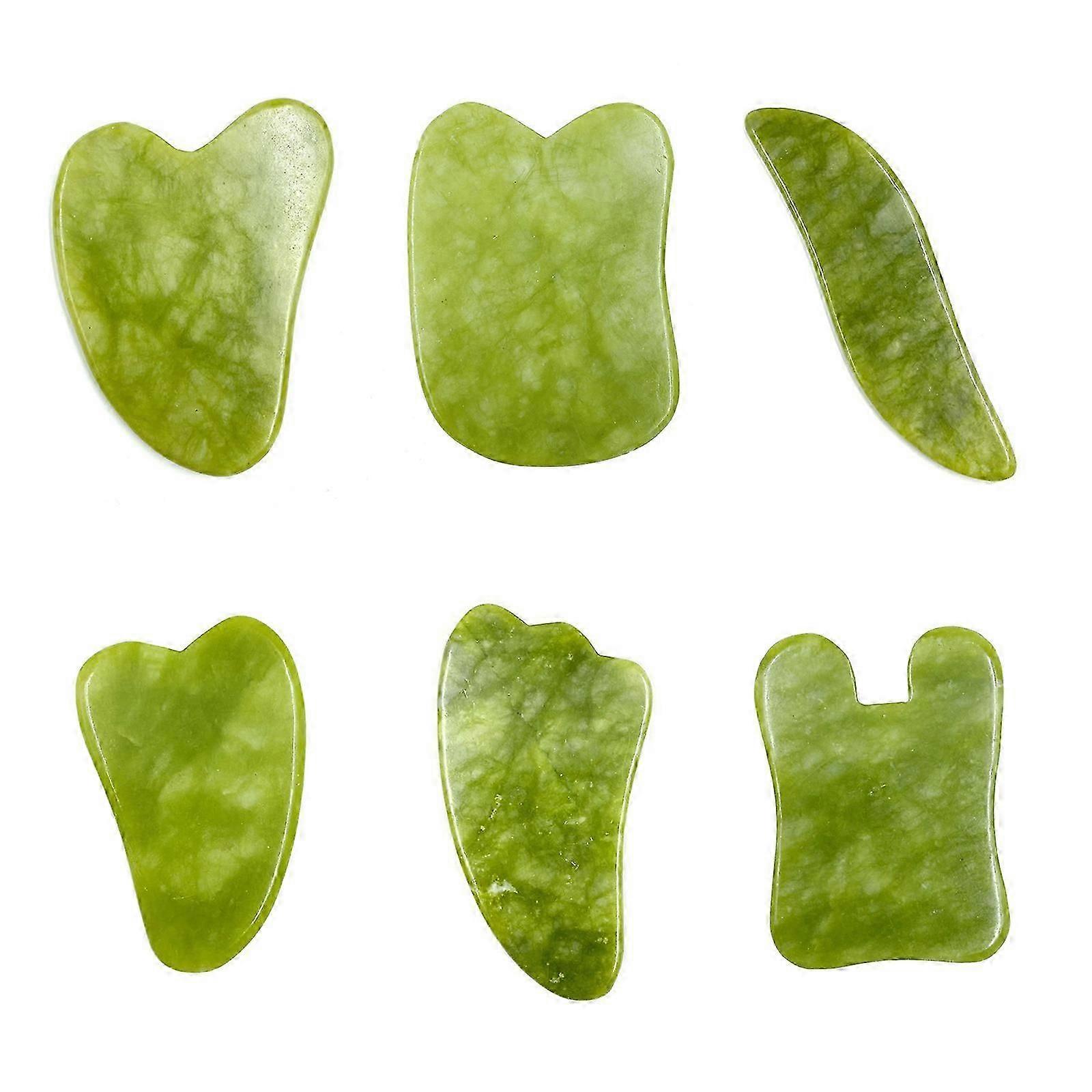 Set Gua Sha 2-în-1 Jade & Cuarț Roz - Piatră de masaj pentru drenaj limfatic