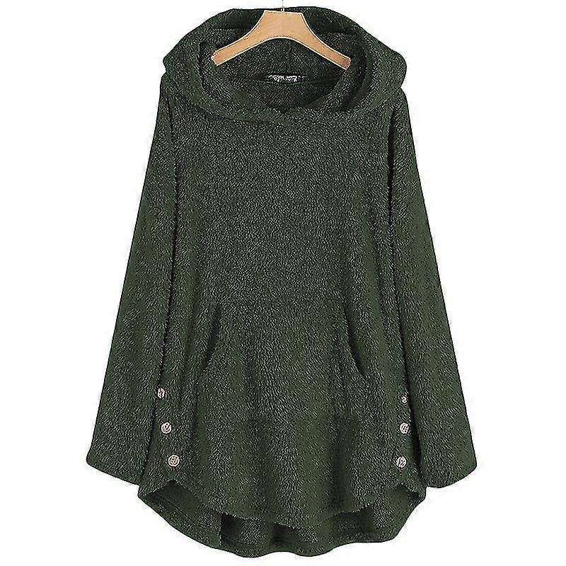 Kvinner Hettegenser Teddy Bear Fleece Genser Med Hette Pullover Topp @BUGU
