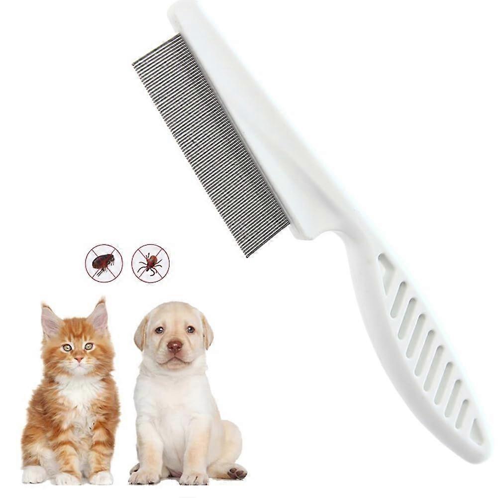 Flea comb for dogs and cats, a thin toothed care device to relieve flea combs, tear sta, fleas, bran, lice