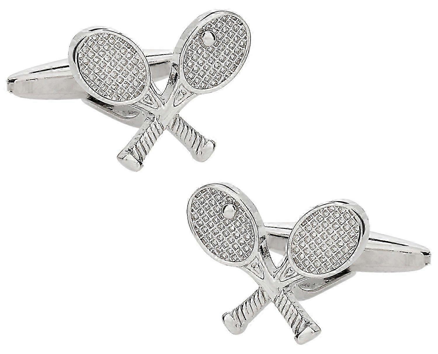 Silver Tennis Racket Cufflinks for Men OBG