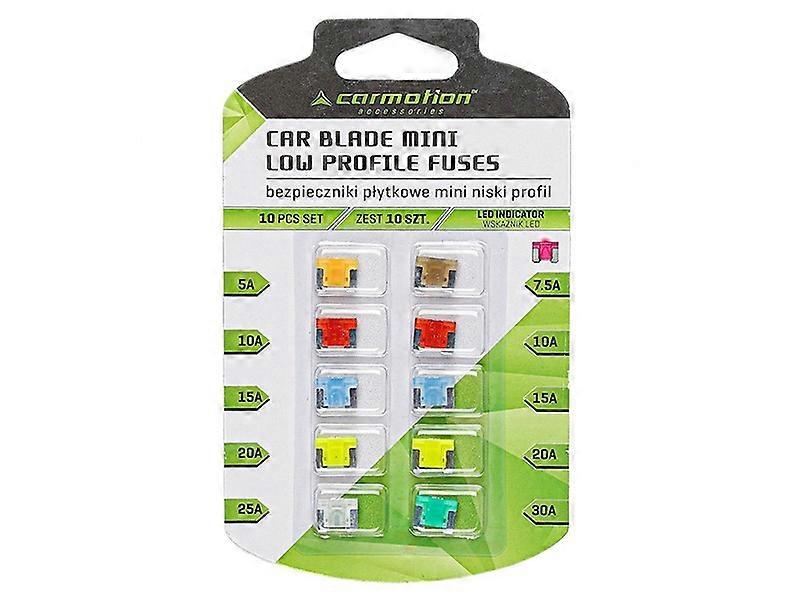 MINI LOW PROFILE leaf fuses with LED indicator, 10 pcs.