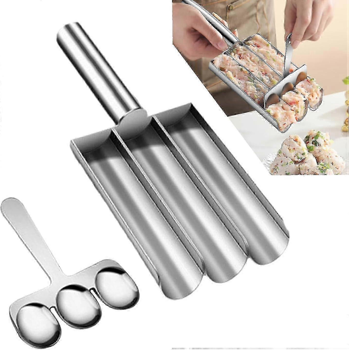 Manual Meatball Maker Tool – Fast and Efficient Stainless Steel Scoop for European Kitchens