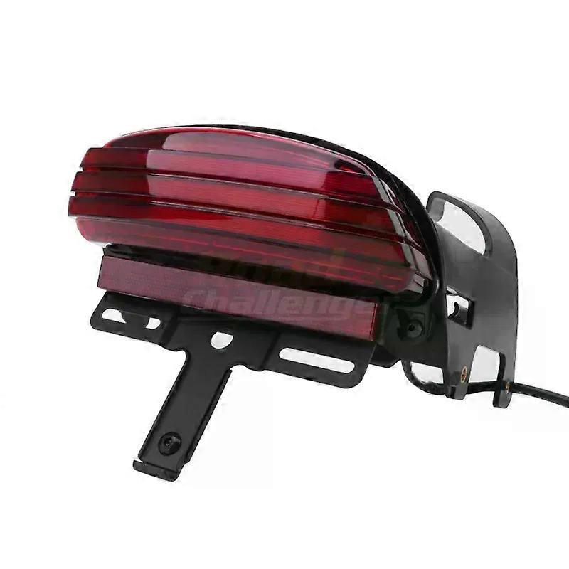 Motorcycle Tri-Bar Rear Fender LED Light Brake Tail Lights compatible for Harley Dyna Fat Bob FXDF 2008-up Motorbike LED Taillight