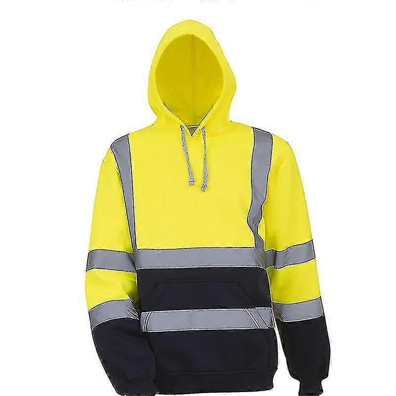 Felpa con cappuccio di sicurezza a striscia riflettente per uomo