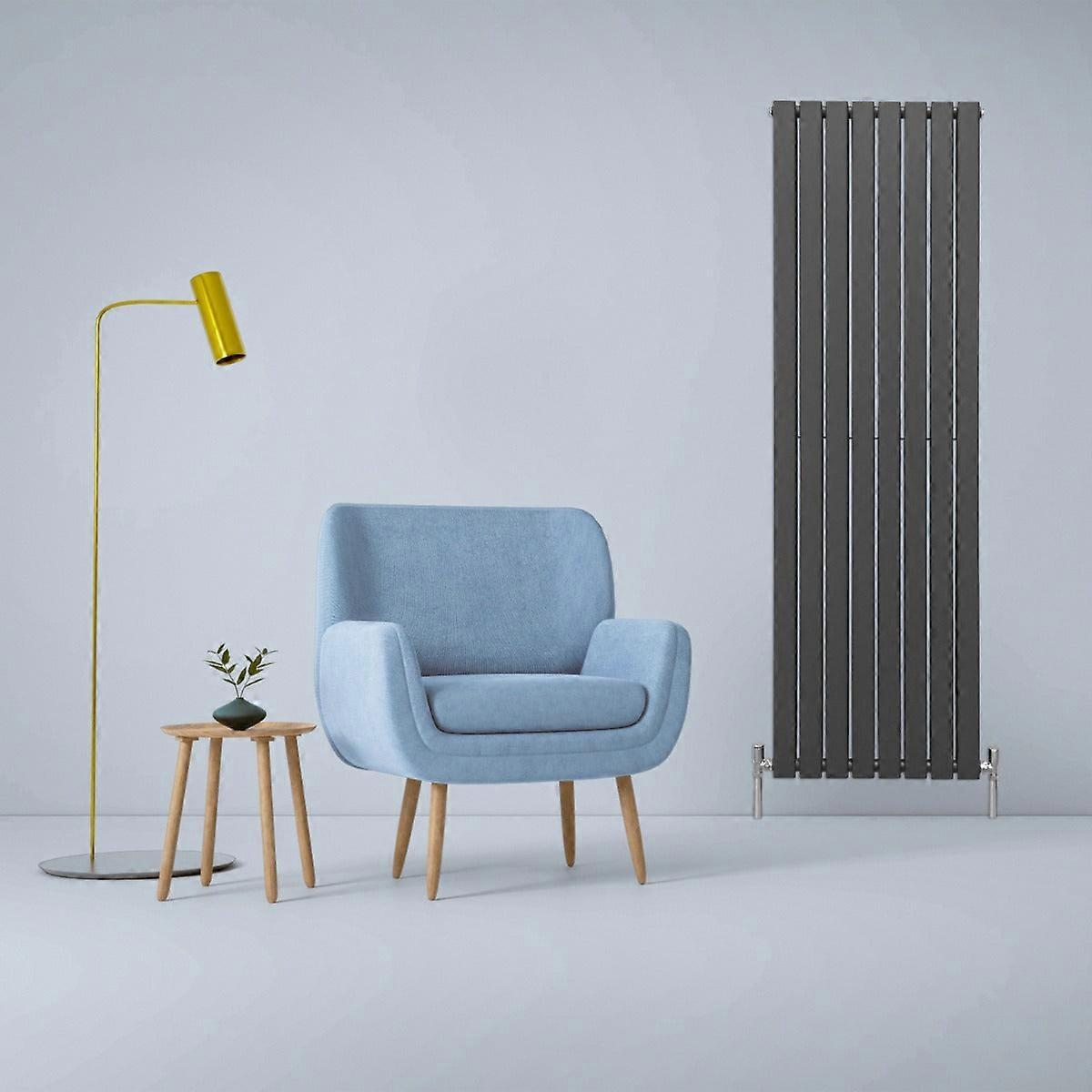 Designer Radiators 180 x 56cm Flat Panel Modern Central Heating Anthracite Grey Vertical Column