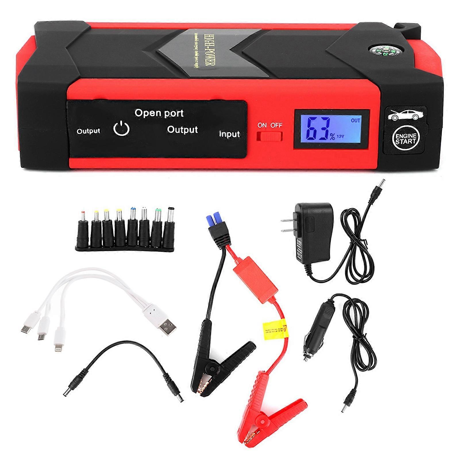 26000mAh Car Jump Starter Power Bank - 800A Peak, LED Light, & Multi-Device Charging