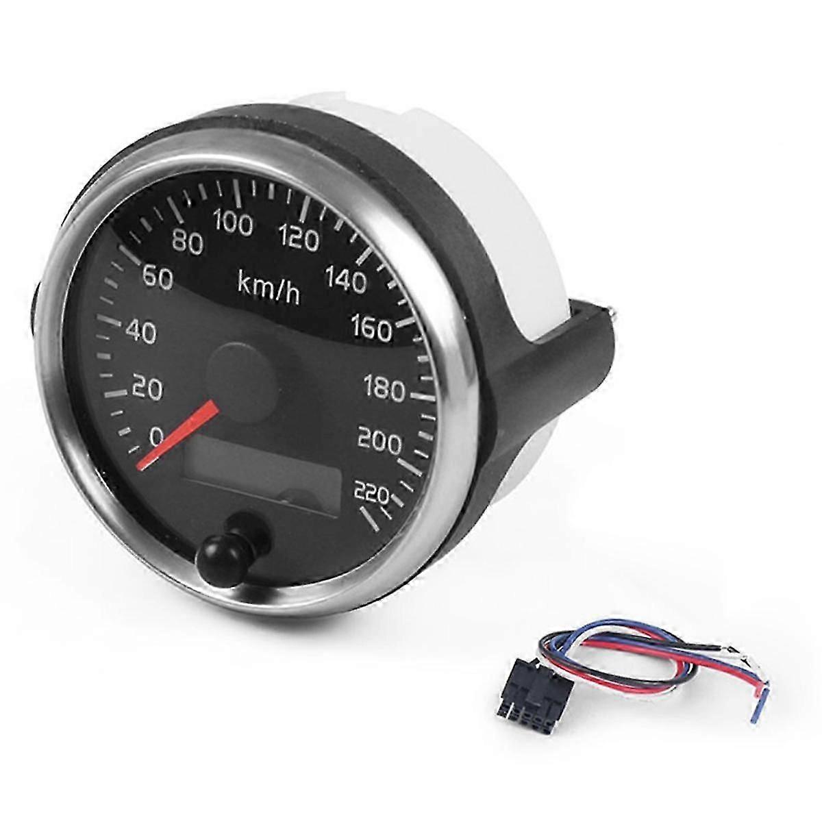 Car Universal 85mm Speedometer Odometer Dual Function LCD Panel Modified Car Speedometer 220km/H