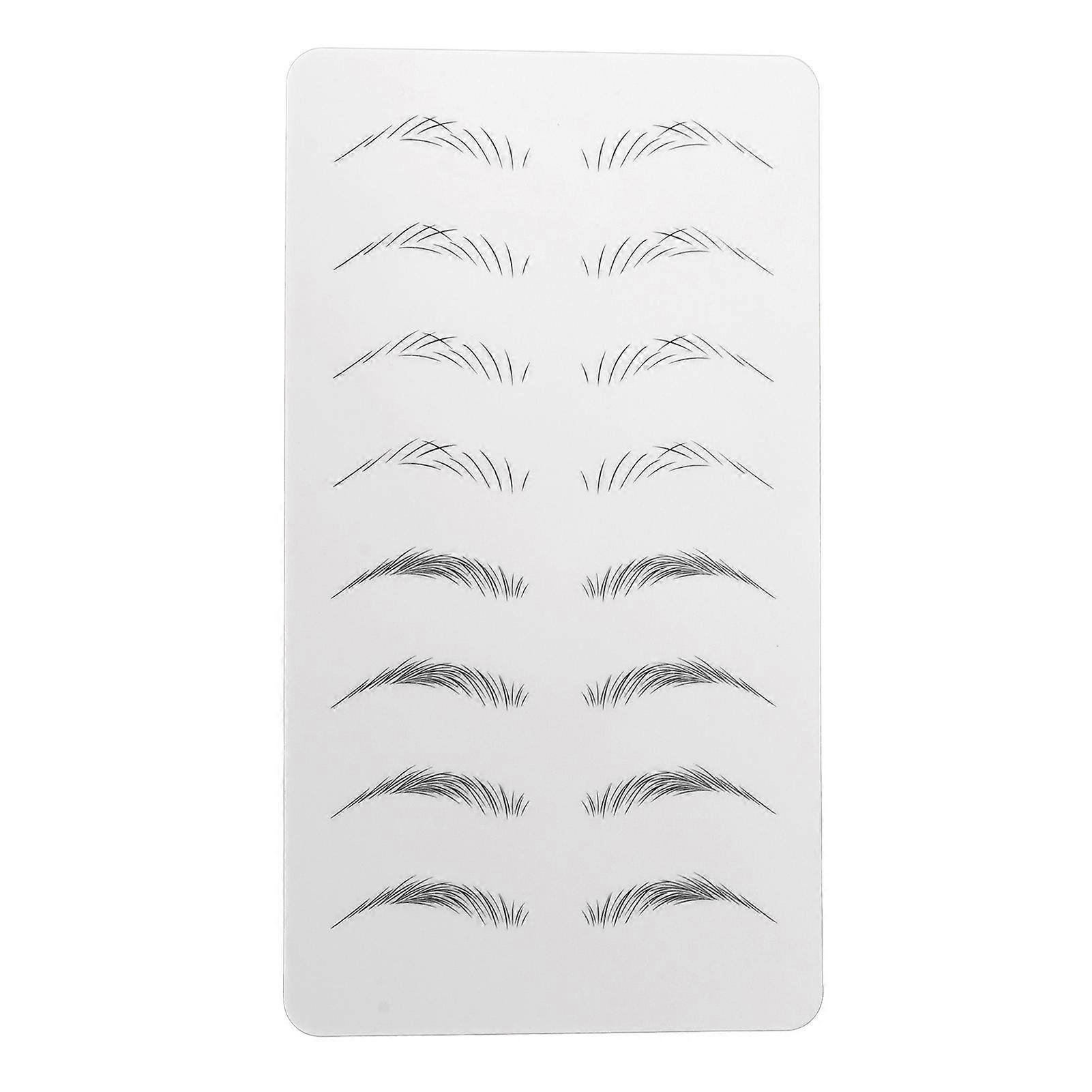 Microblading Practice Skin Inkless Wide Eyebrows Microblading Training Sheet for Beginner