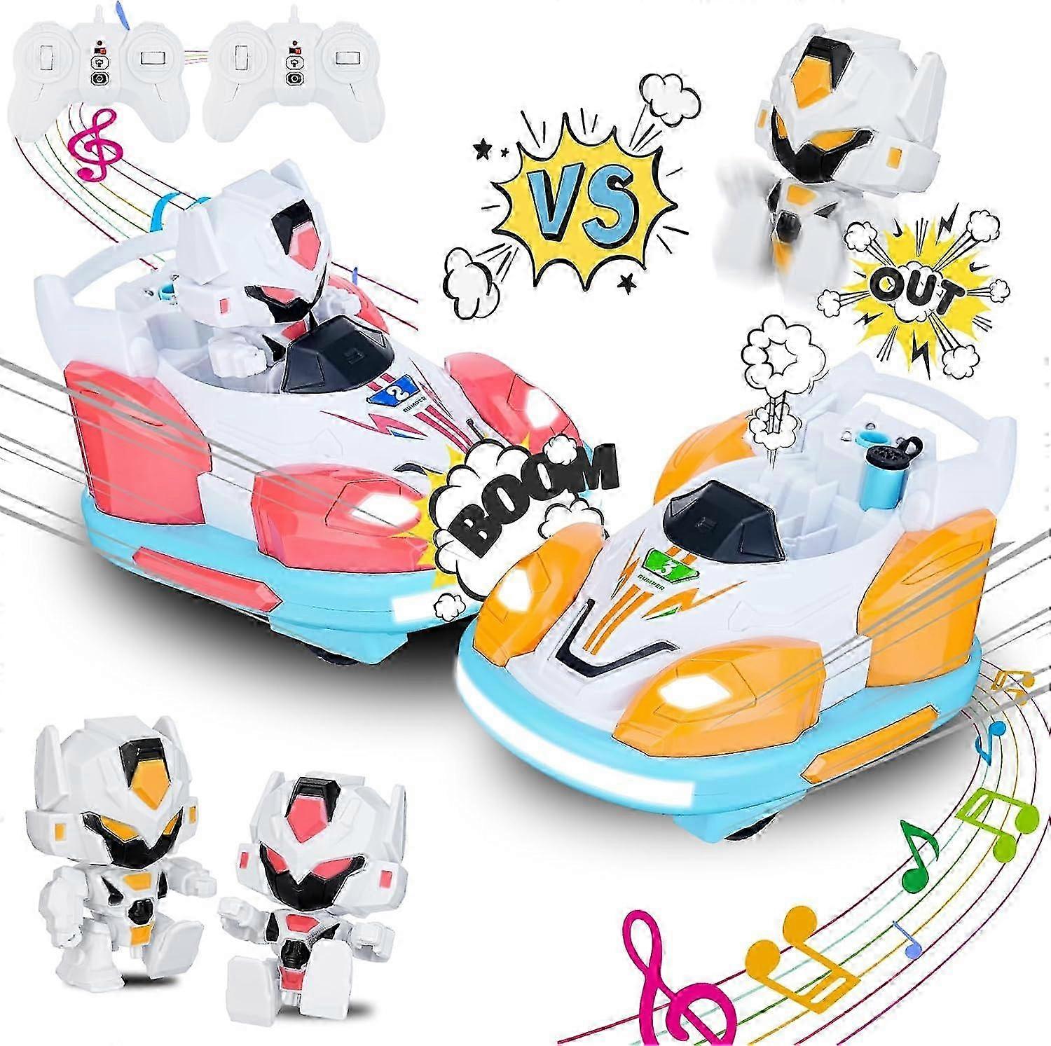 Drift Function RC Car 2Piece Remote Control Bumper Car Toy with Ejectable Doll, Music, and for Kids