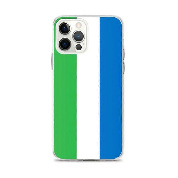 iPhone Case - Sierra Leone Flag - iPhone 12 Pro Max - Flexible - Multicolor - Vertical