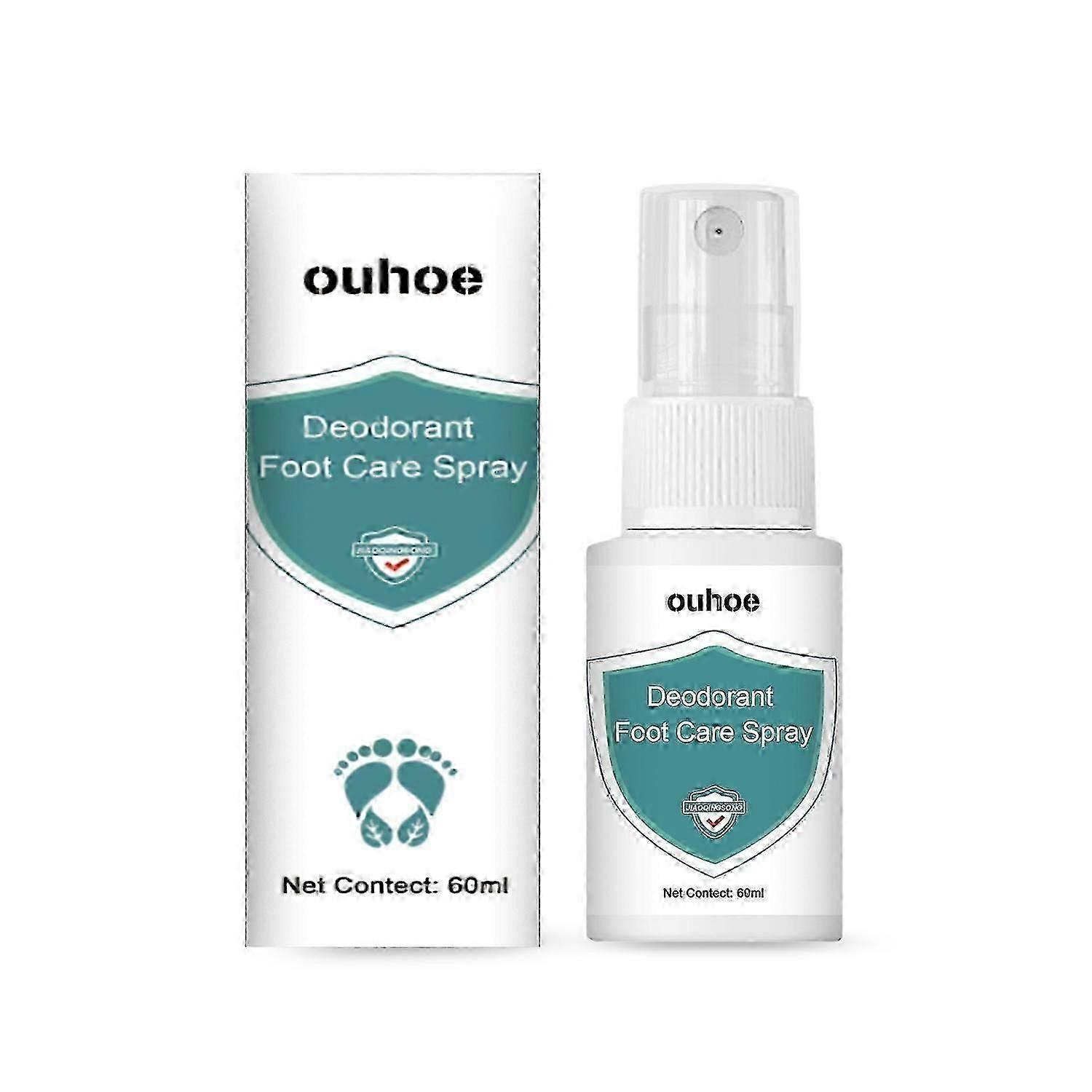 OUHOE Foot Deodorant Spray, Απολέπιση κατά της ξηρότητας των ποδιών, Ανακουφίστε τον κνησμό, την οσμή Beriberi και την ενυδάτωση