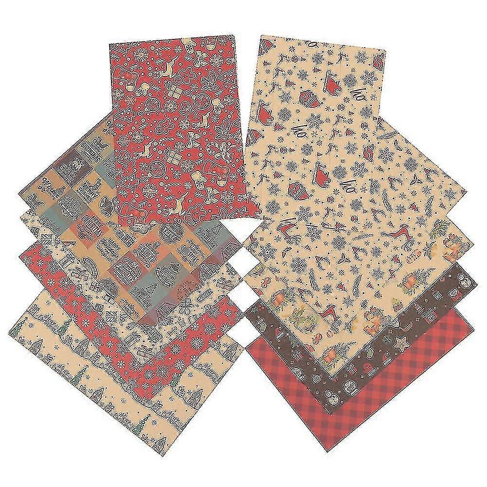 10st Konsthantverk Förpackningspapper Julpapper Omslagspapper Presentpapper