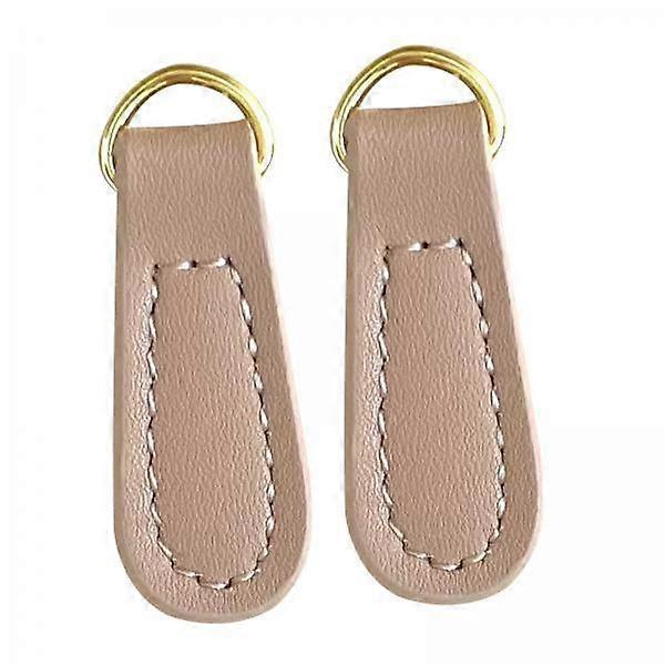 2x2Pcs Zipper Pulls PU Couro Pull Strap Zipper Pull Tabs para Bolsas Bolsa