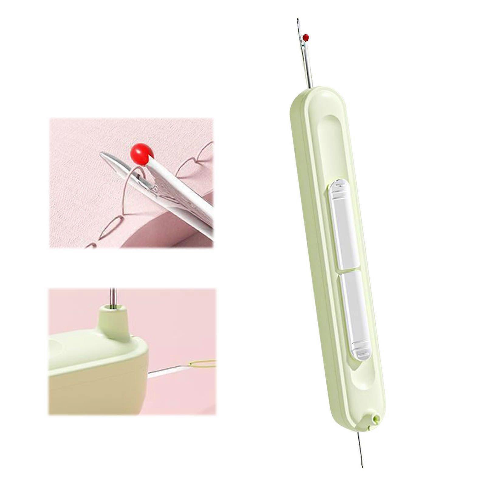 2-in-1 Needle Threader and Seam Ripper, Plug-in Needle Threader Stretchable Remover Needle Threading Tool