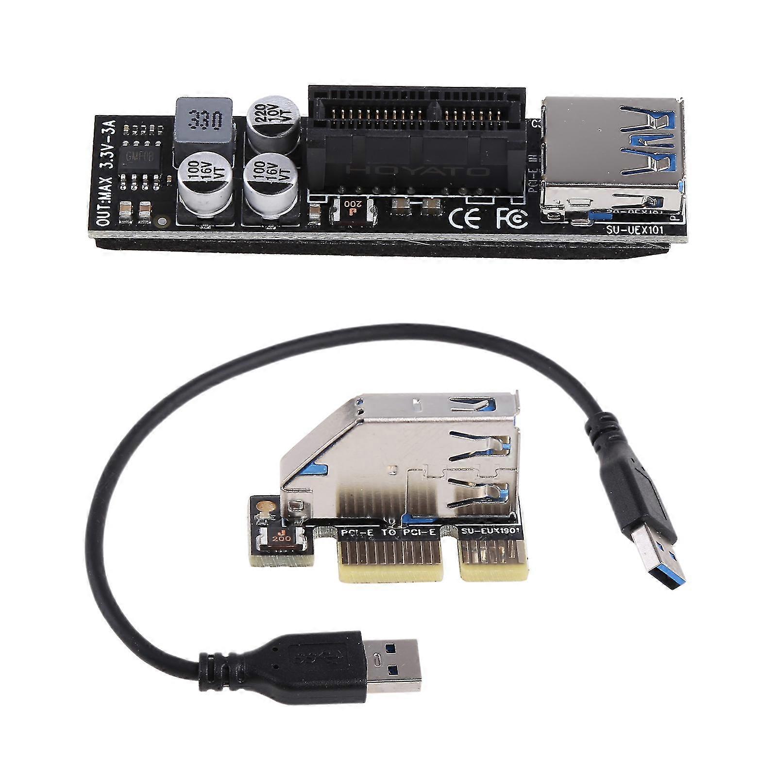 PCIE PCI-E PCI for Express X1 To PCIE X1 Riser Card High Efficiency Extension Ca