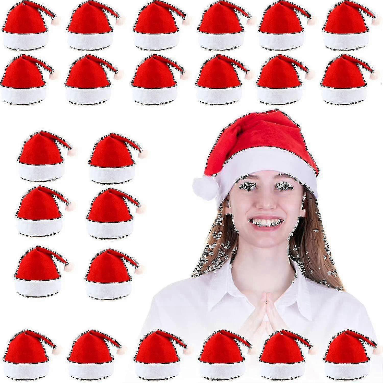 Julemandshatte Bulk 24 Pack Unisex julehatte til Walkbee