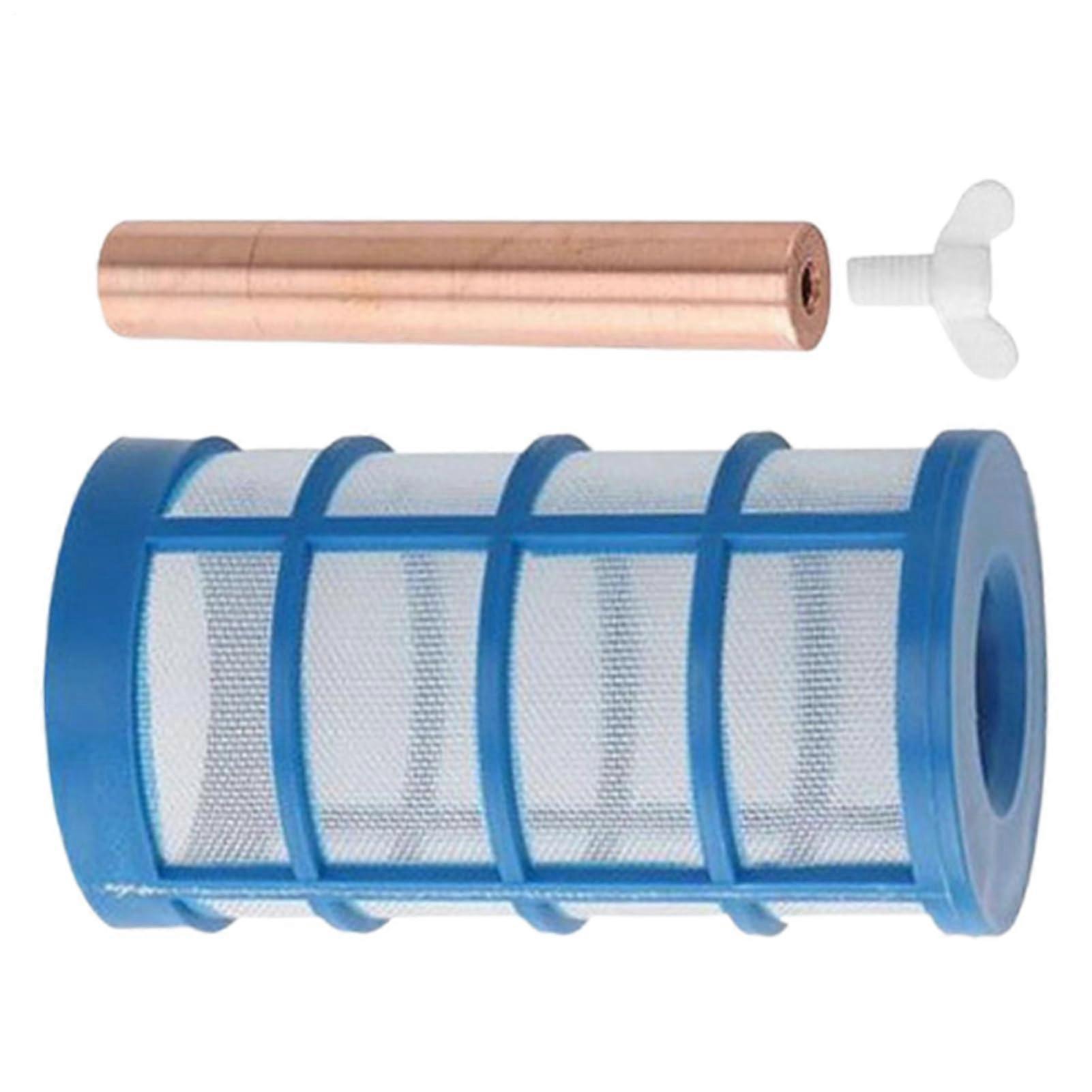 KupferanodenErsatzSet – pool cleaner, copper anode, including basket strainer and wing screw, reduces chlorine and irritation for spa swimming areas