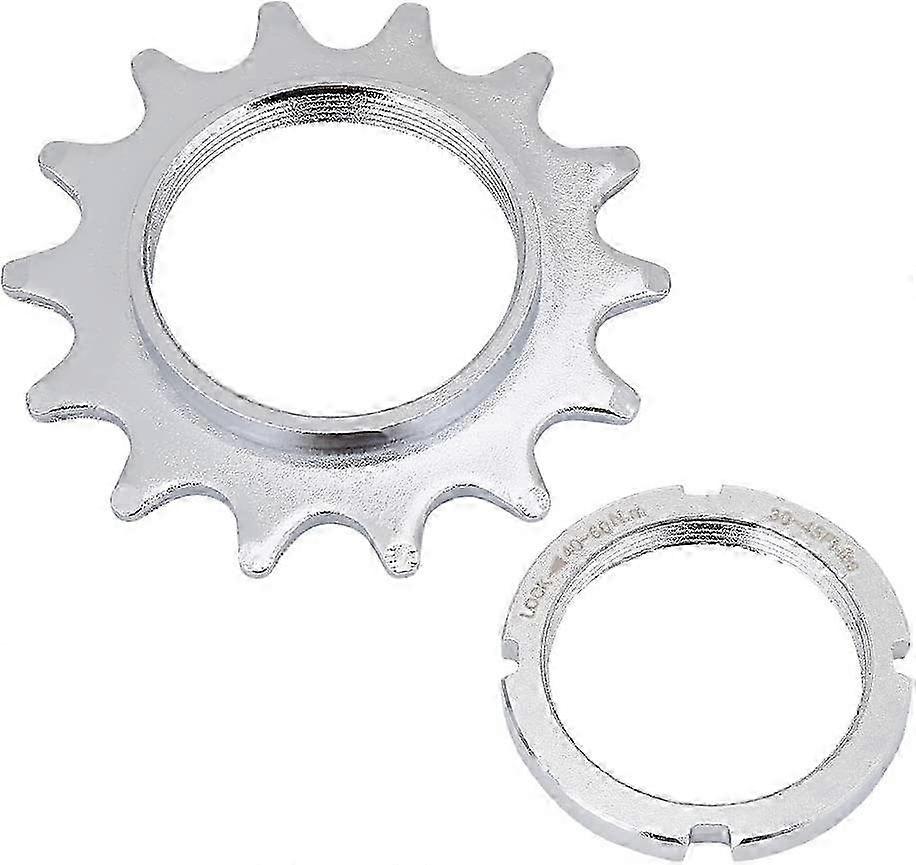 High strength steel flywheel sprocket components for securing bicycle gears, compatible with 14T systems