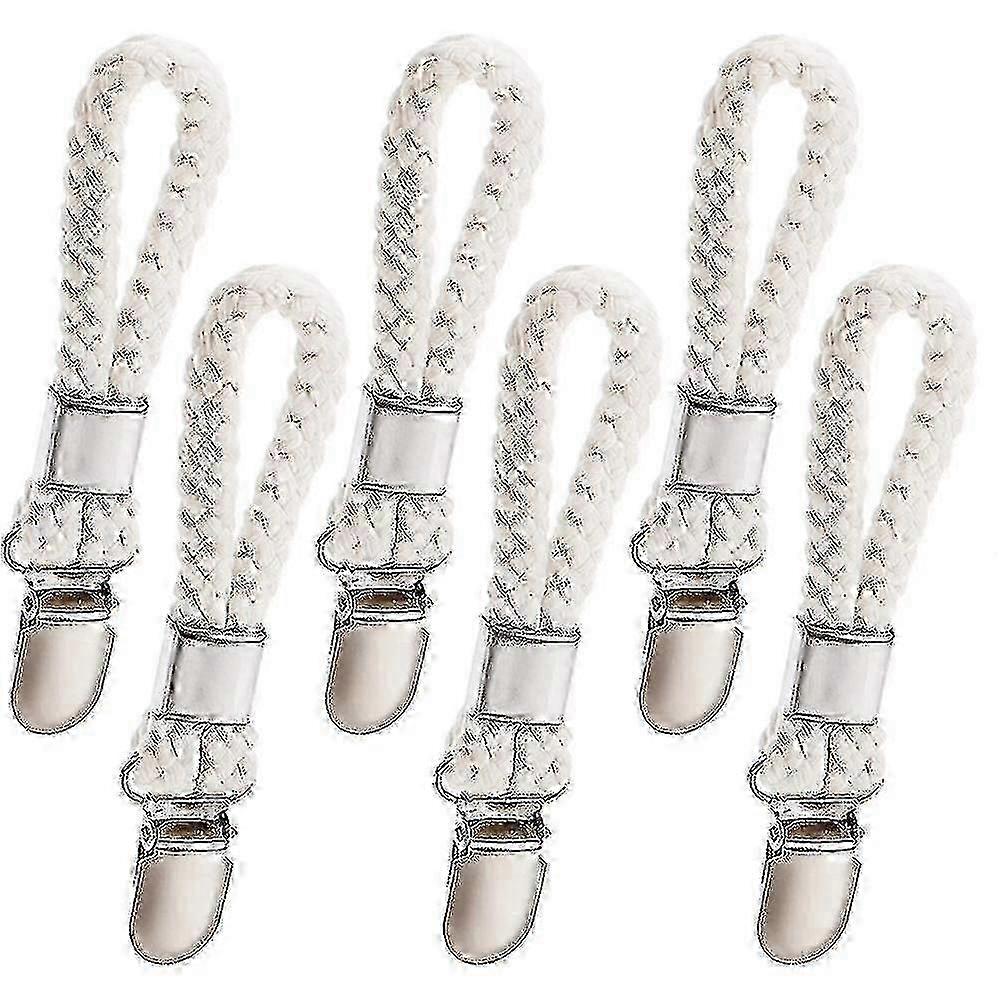 Braided Cotton Loop Clips for Hanging Kitchen Towels, Beach Towels, and Other Cloth Items, Ideal Storage Clips for Home Use