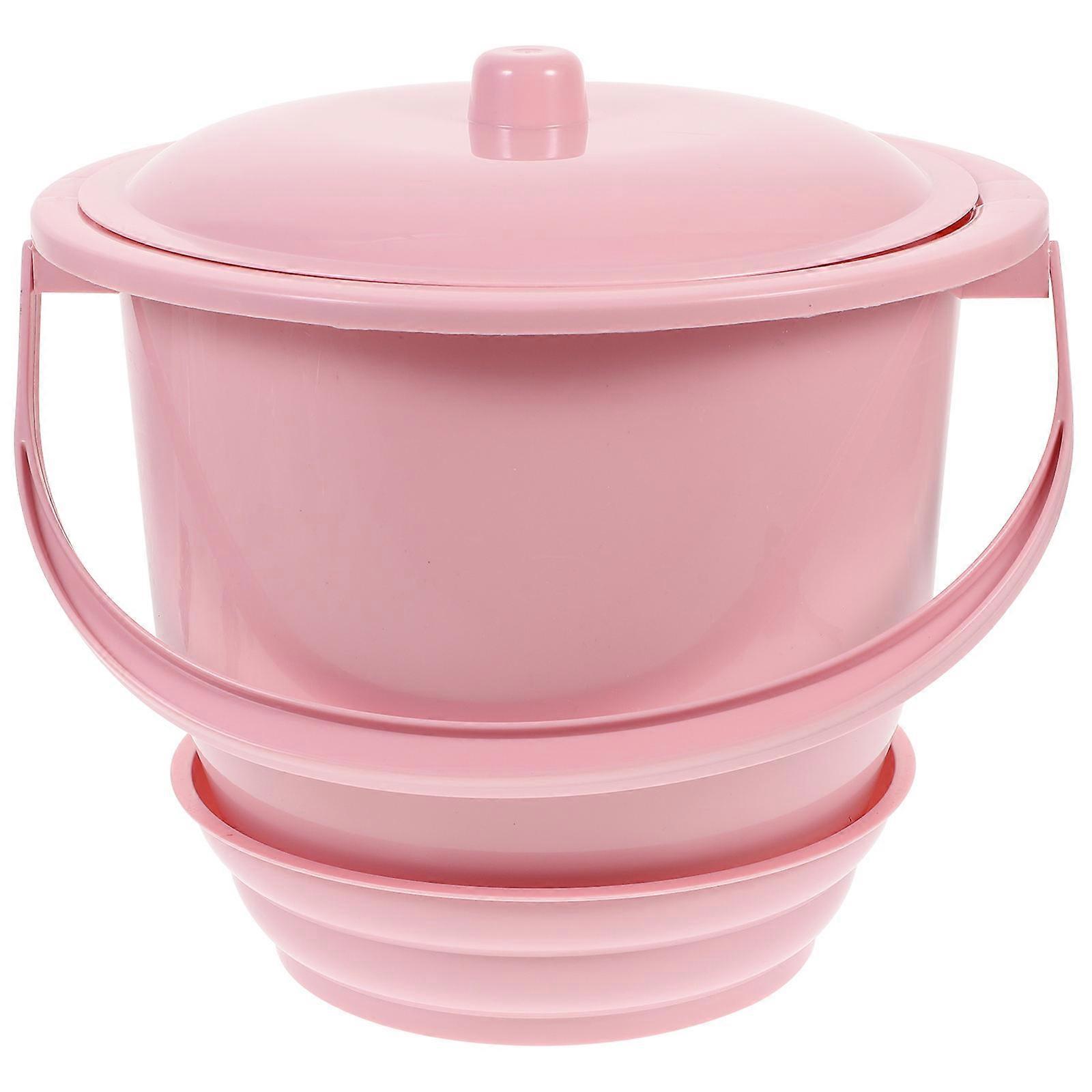1pc Thickened Handheld Spittoon With Lid Urinal Pail For Household Use Easy To Pot Stable Structure
