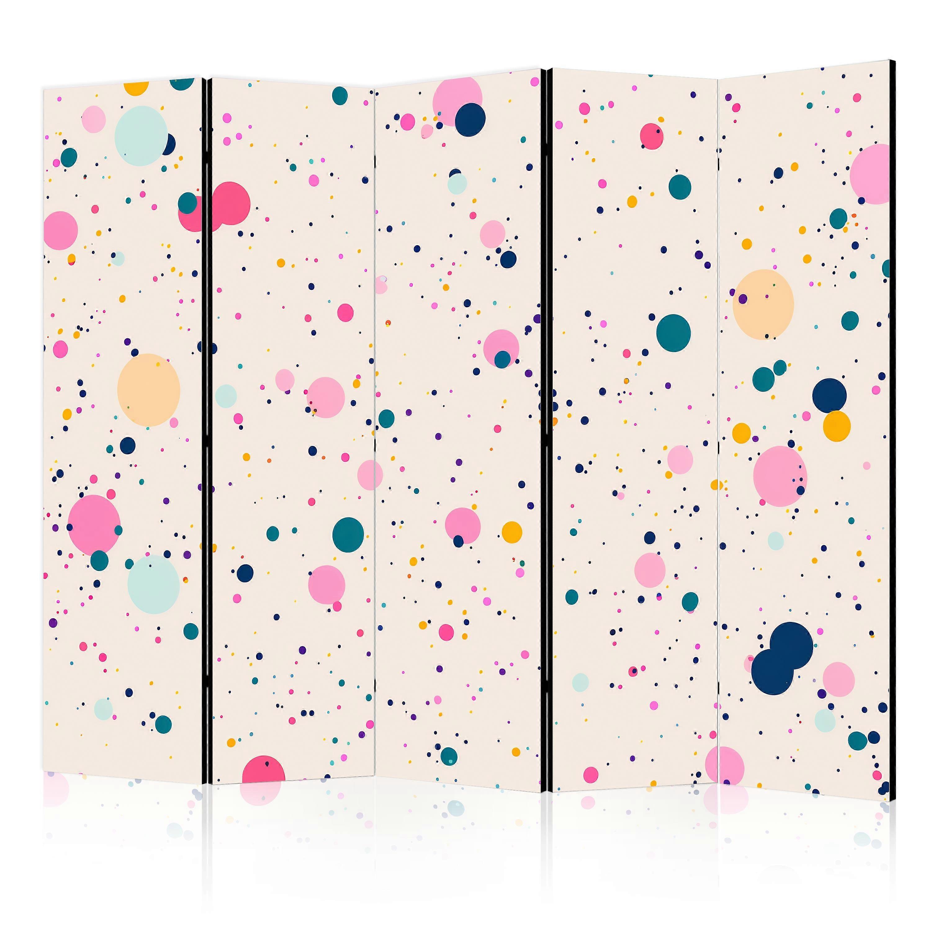 Screen - Dots, Spots and Splashes: Colorful Cheerful Pattern on Light Pink Background