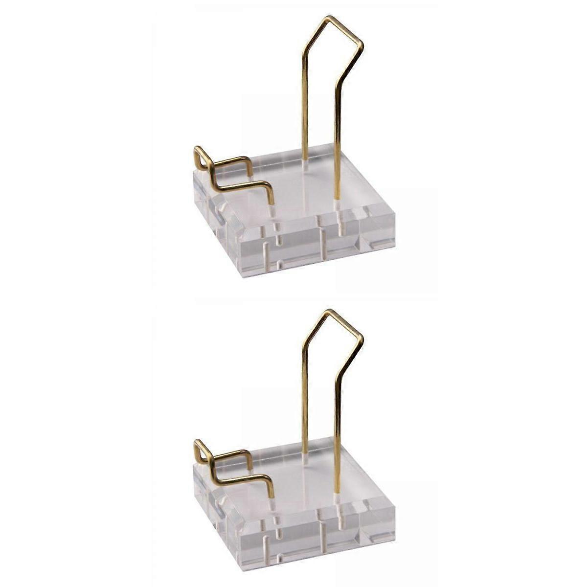 2x Display Stand Geode Rock Specimens Collectibles Holder