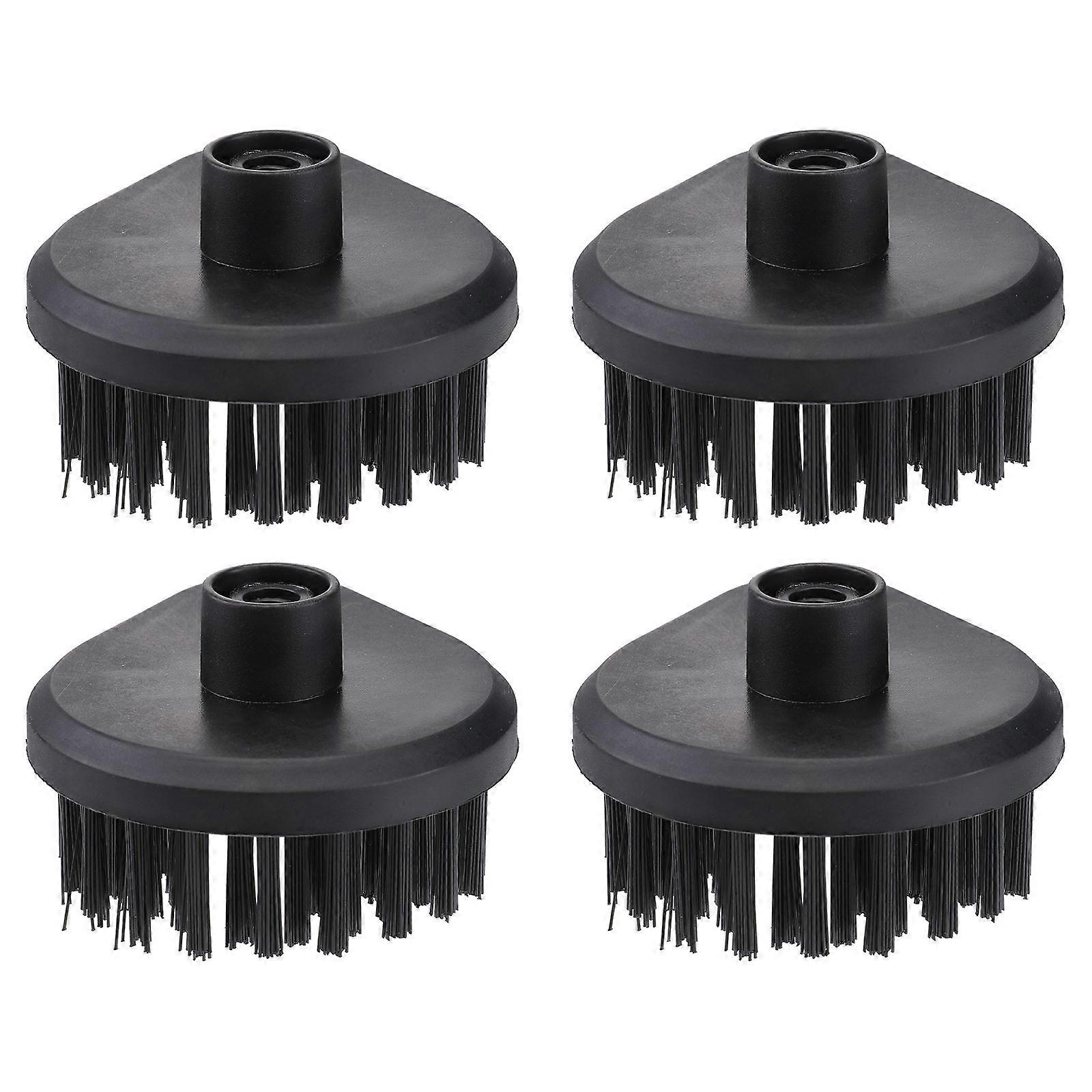 Black Plastic Cleaning Machine Brush Head for Home Use Powerful and Versatile 4pcs