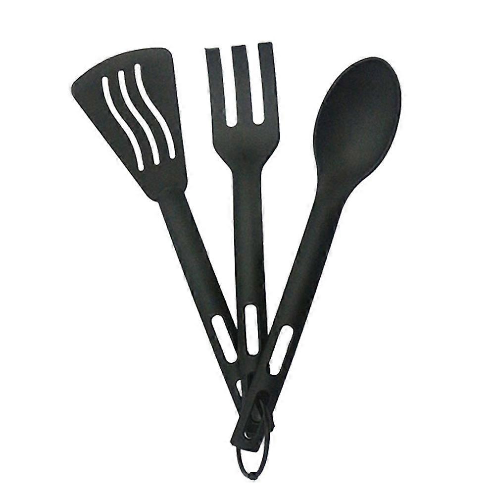 Children Nylon Cookware Kitchen Utensil 3Sets Hanging Hole Plastic Portable Flatware