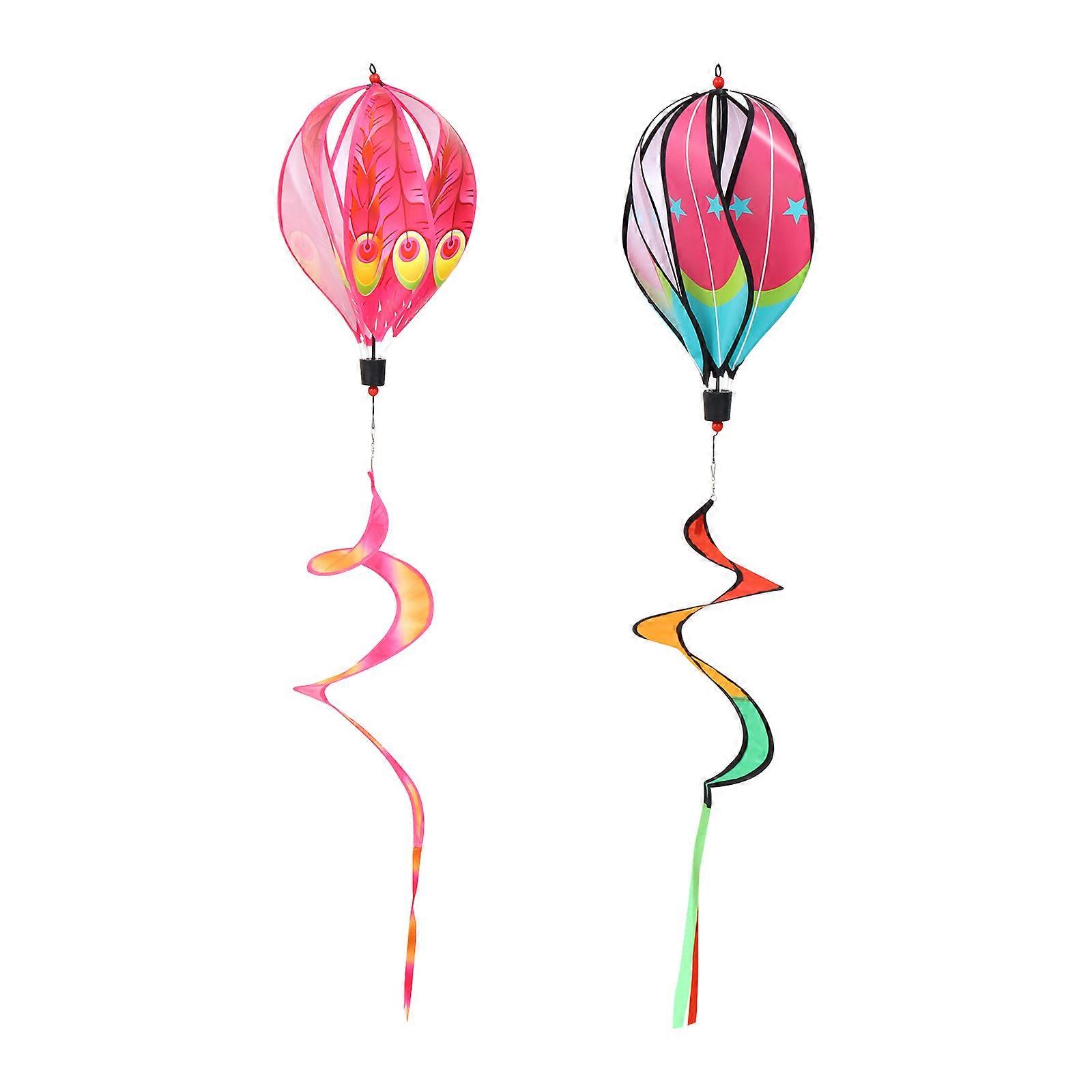 Balloon Wind Outdoor Hanging Rainbow Balloons Party Adornments 130X42cm Cloth Material 2Pcs