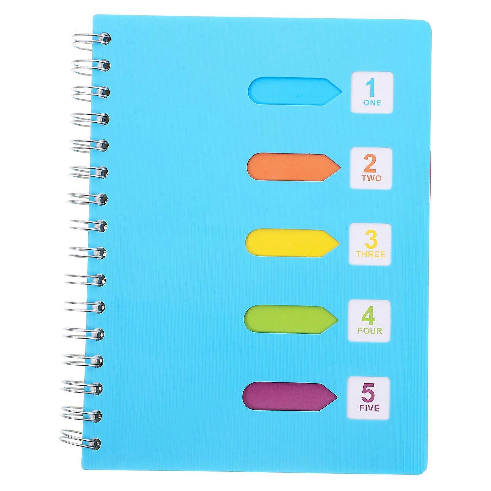 Mini Binders Spiral Notepad for Students Professionals Daily Use Blue Rectangular Journaling 1Pack