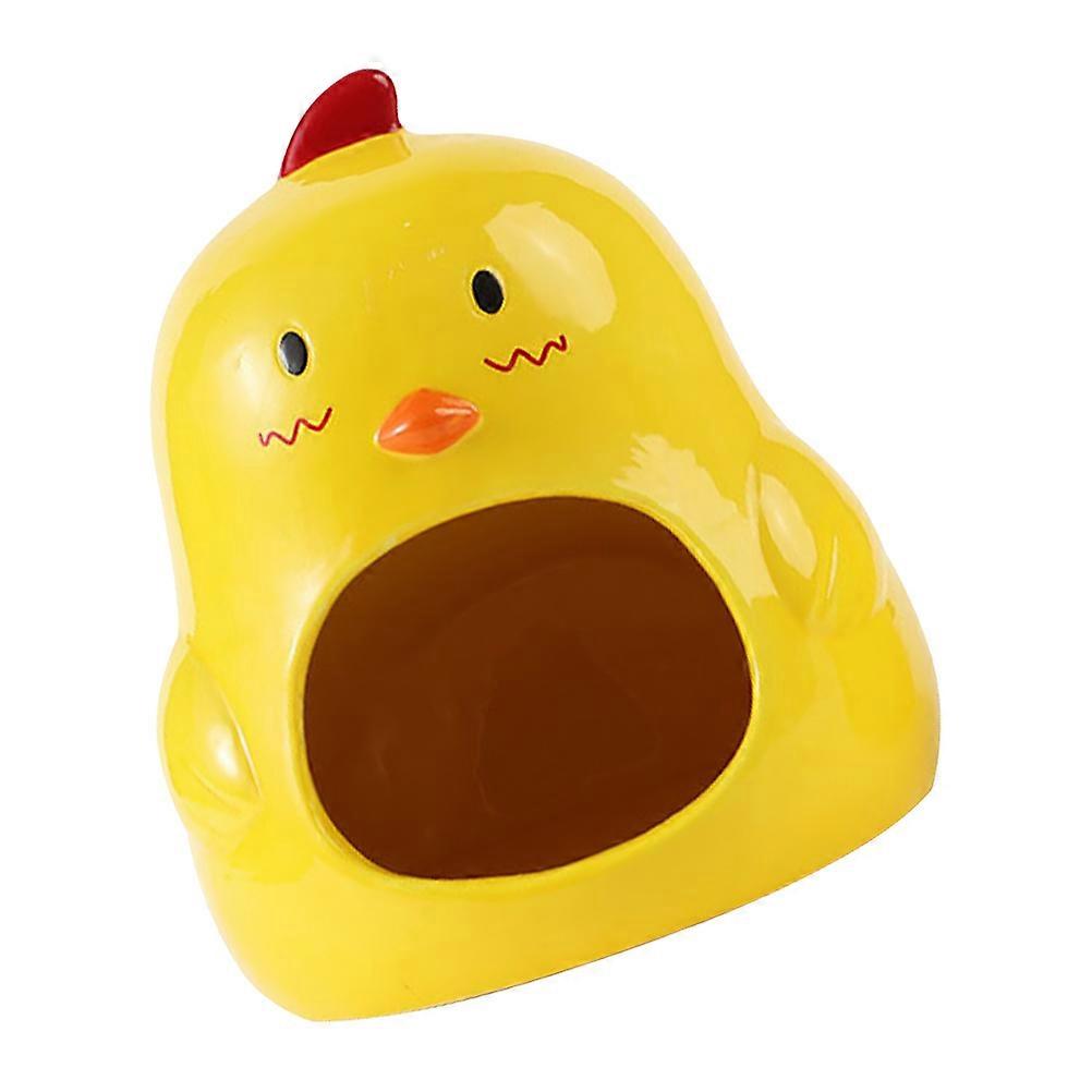 Hamster maisons en céramique poussin en forme de nid de hamster pour usage domestique Cachette sûre 1Pcs