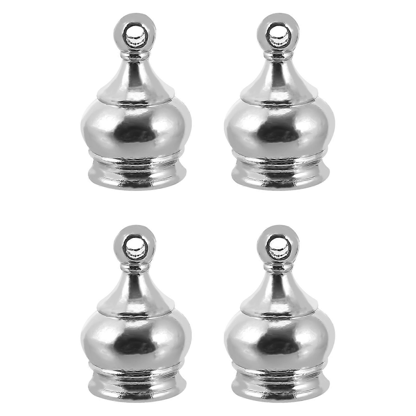 Lamp Parts Decorative Knobs Professional Manufacturing Technology Silver 4Pcs