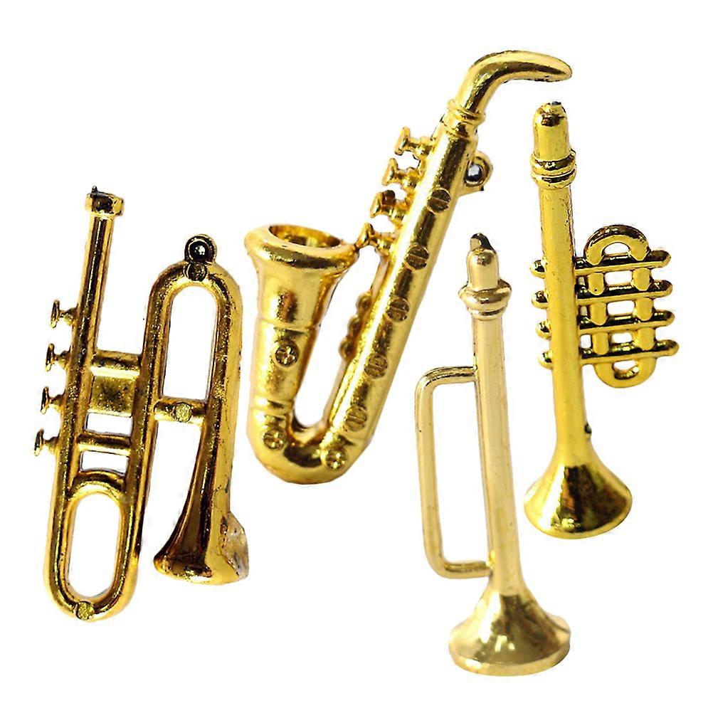 Miniature Musical Instruments For Collectors Compact Style Plastic 4Pcs Diy Supplies