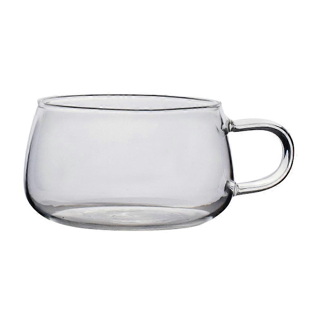 1Pc Heat Resistant Glass Cup with Handle for Coffee or Water Simple Design