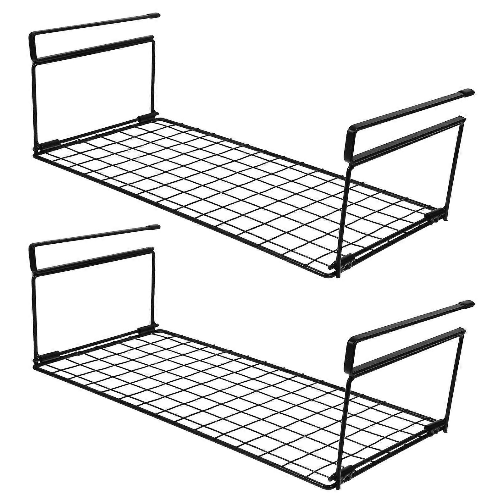 Layered Shoe Rack Living Room Shoe Cabinet Partition Rack Hanging Storage Shelf Space Saving Black 39.00X19.00X15.4in 2Pcs