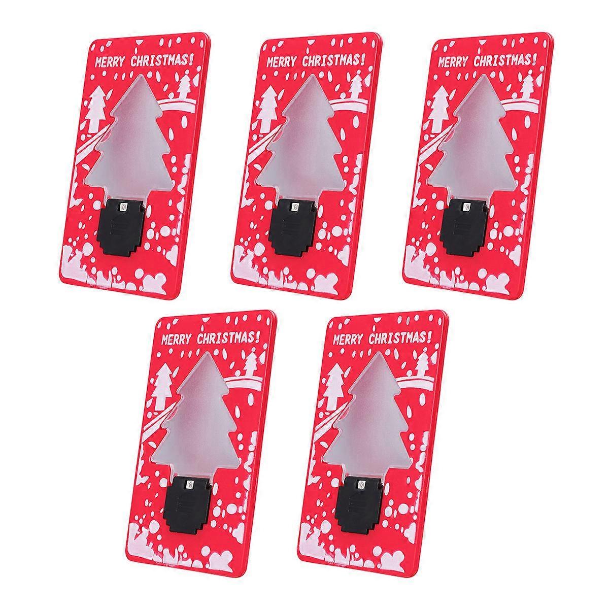 Foldable Led Pocket Light Compact Lightweight Christmas Party Event 5 Pcs