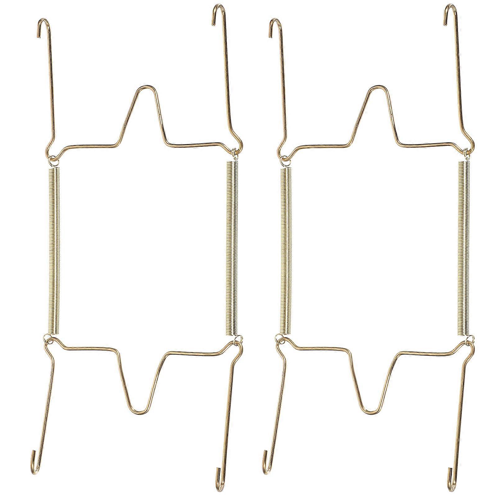 Invisible Stainless Steel U Shaped Spring Plate Holder – Strong Load Bearing Wall Display Hanger Rack for Kitchen Plates & Picture Frames – Easy Tool